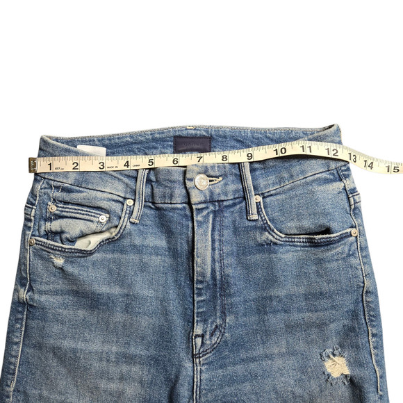 Mother Denim High Waisted Looker Ankle Chew in Dancing The Hula Size: 24 - Picture 4 of 8